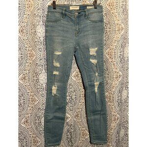 Pacsun Women’s Light Blue Super Stretch Distressed Jeggings Size 25 Y2K Skinny F